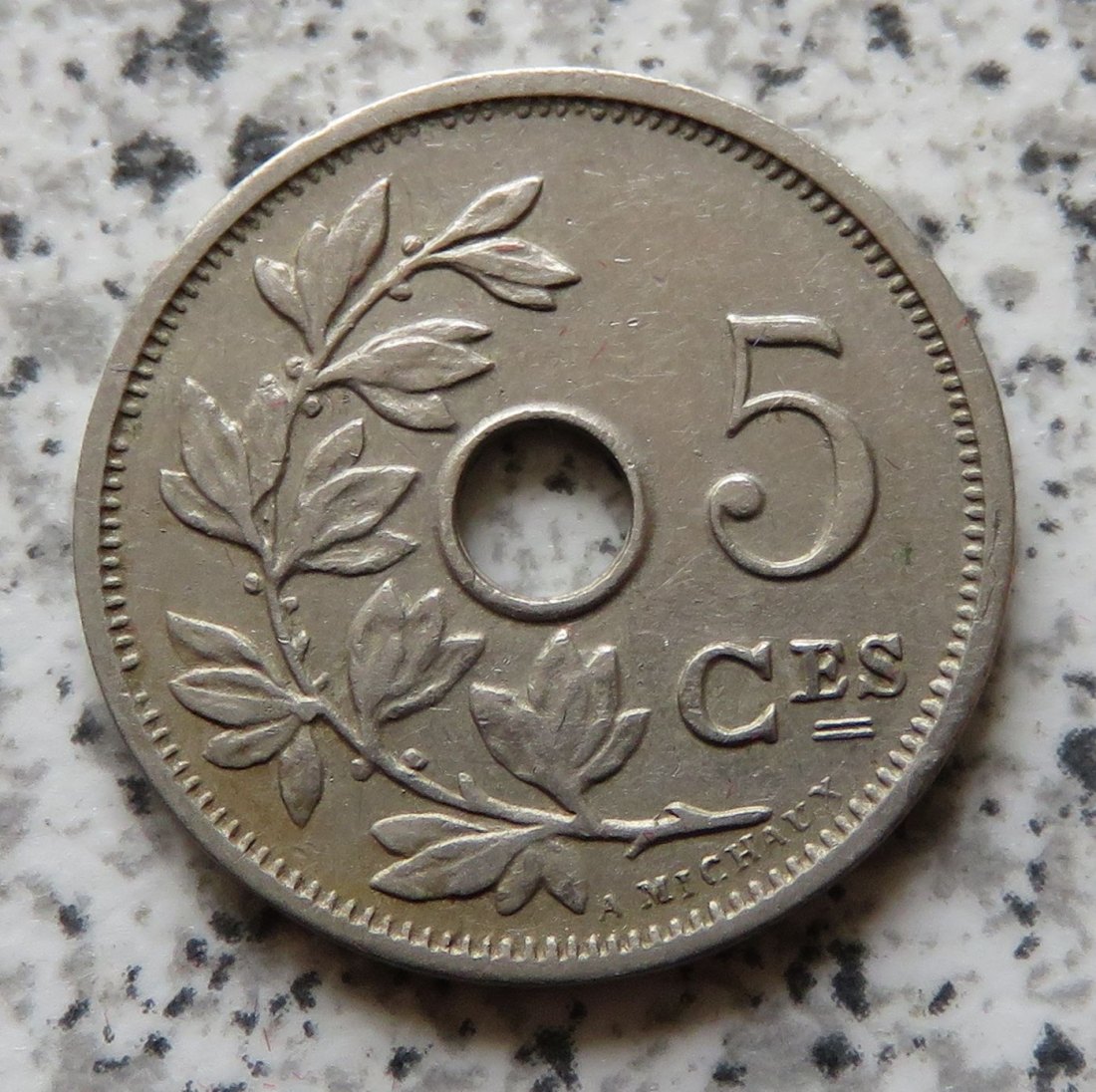  Belgien 5 Centimes 1906, französisch   