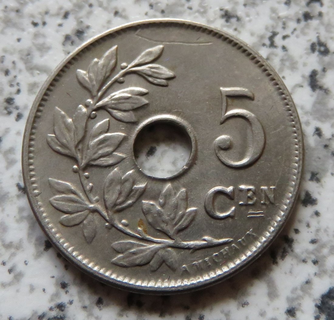  Belgien 5 Centimes 1914, flämisch   