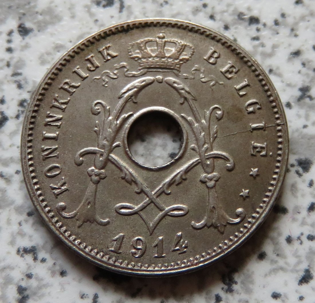  Belgien 5 Centimes 1914, flämisch   