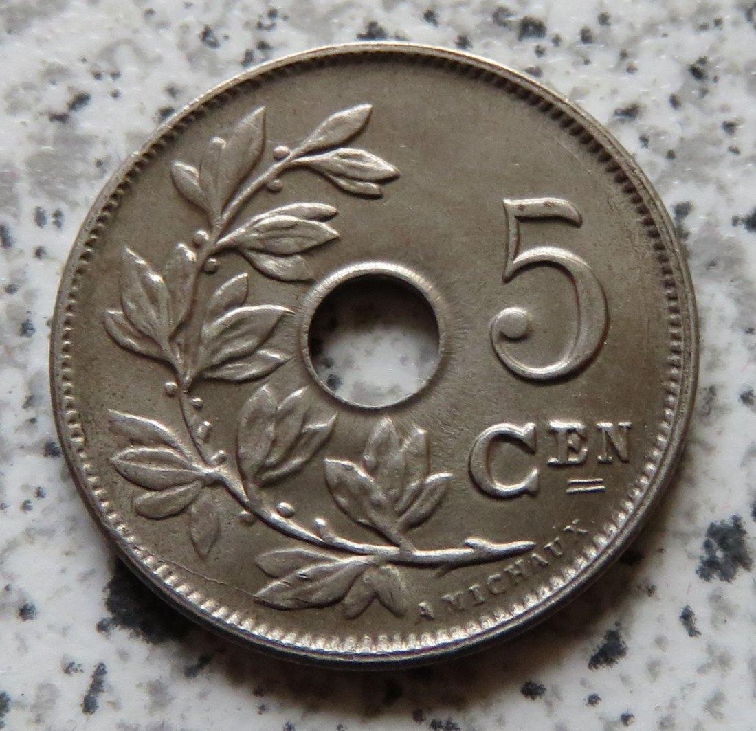  Belgien 5 Centimes 1914, flämisch   