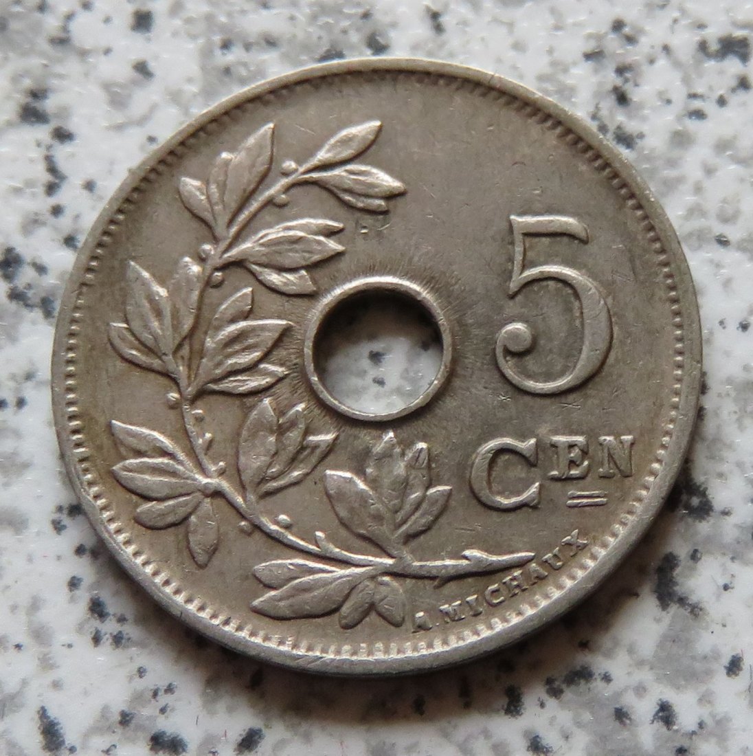  Belgien 5 Centimes 1928, flämisch   