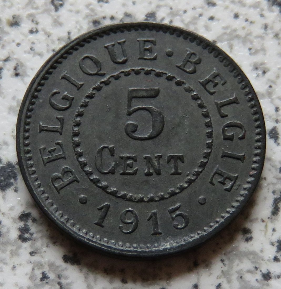  Belgien 5 Centimes 1915, Erhaltung   