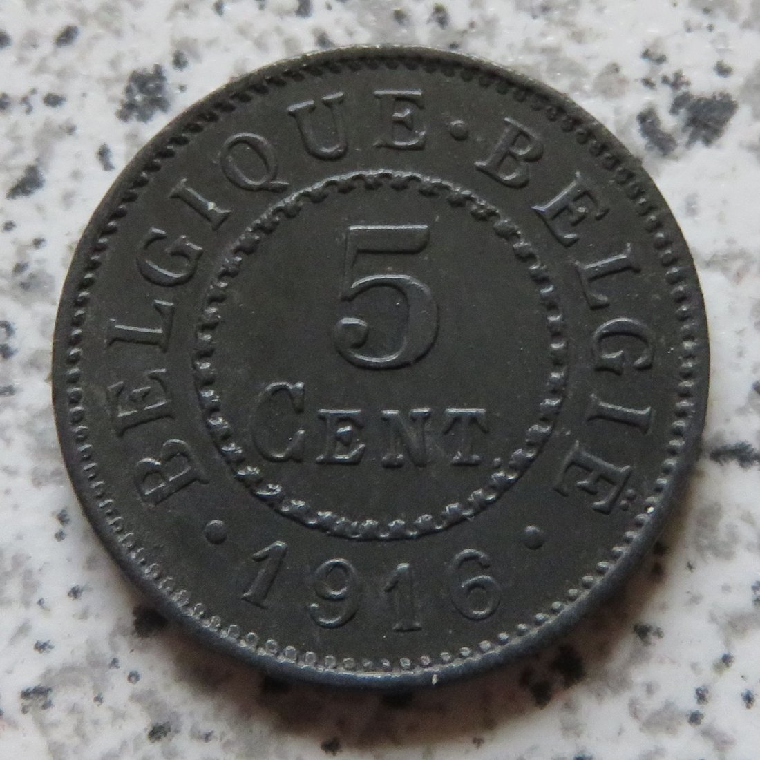  Belgien 5 Centimes 1916, Erhaltung   