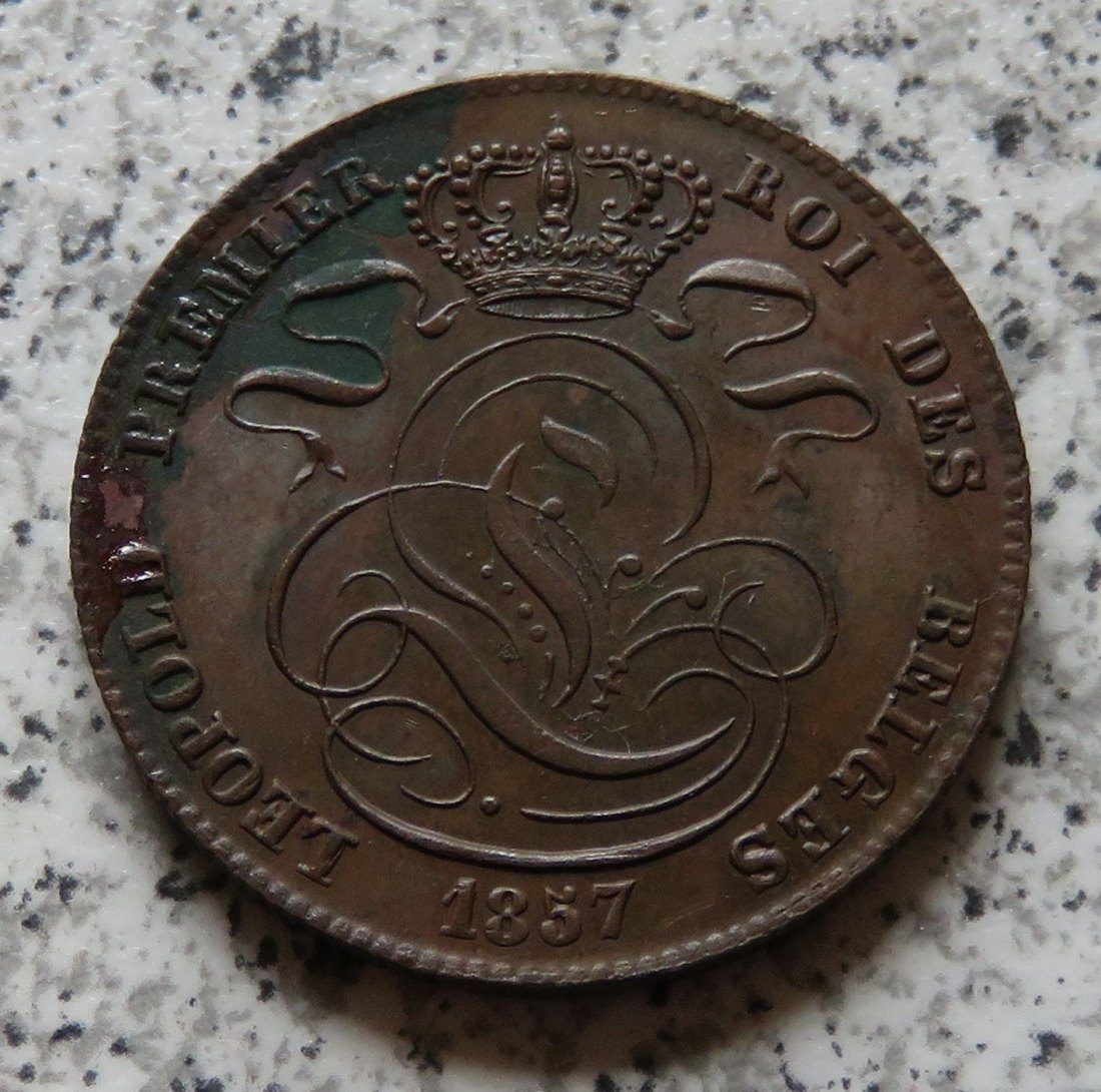  Belgien 5 Centimes 1857, Belagreste   