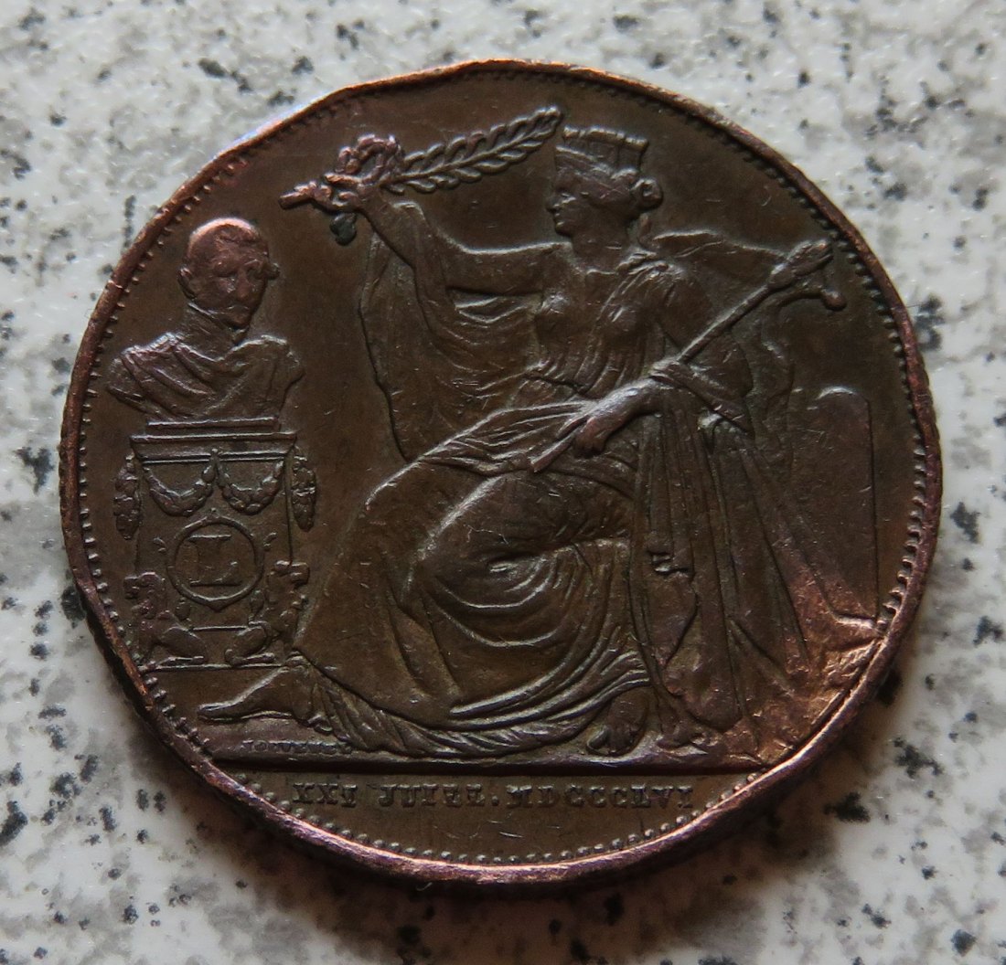  Belgien 5 Centimes 1856, Jubiläum   