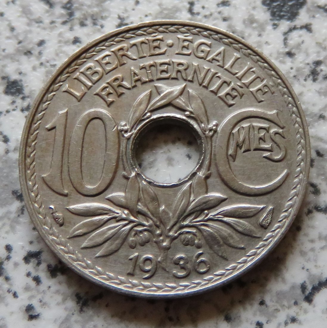  Frankreich 10 Centimes 1936   