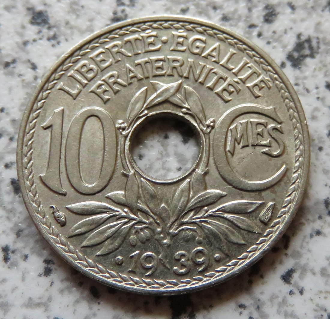  Frankreich 10 Centimes 1939   