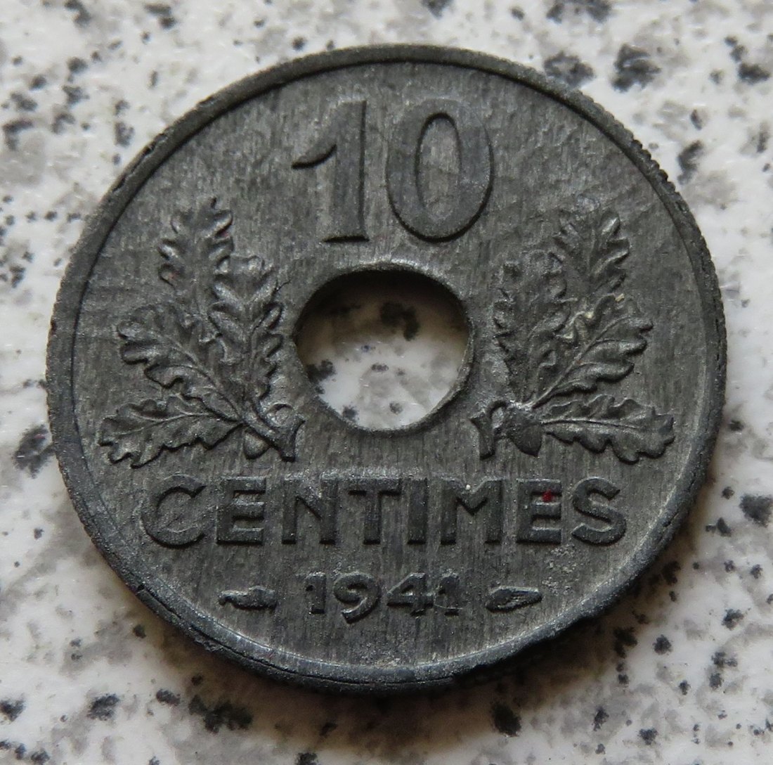  Frankreich 10 Centimes 1941, KM 898   