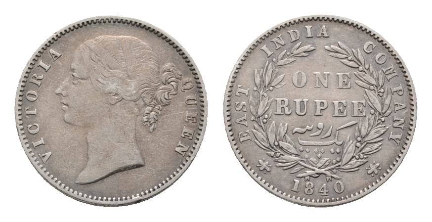  East India Company; 1 Rupee 1840   