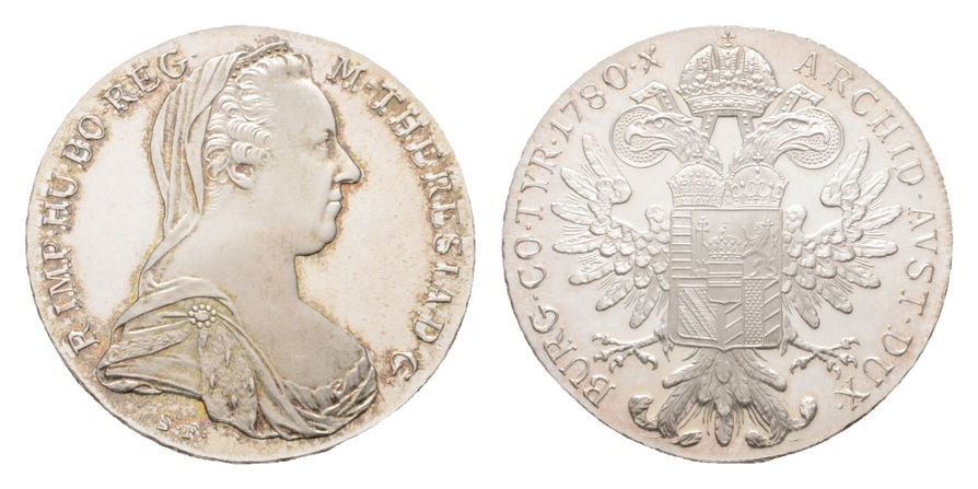  Haus Habsburg; Maria Theresia; Taler 1780 (Nachprägung); Silber   