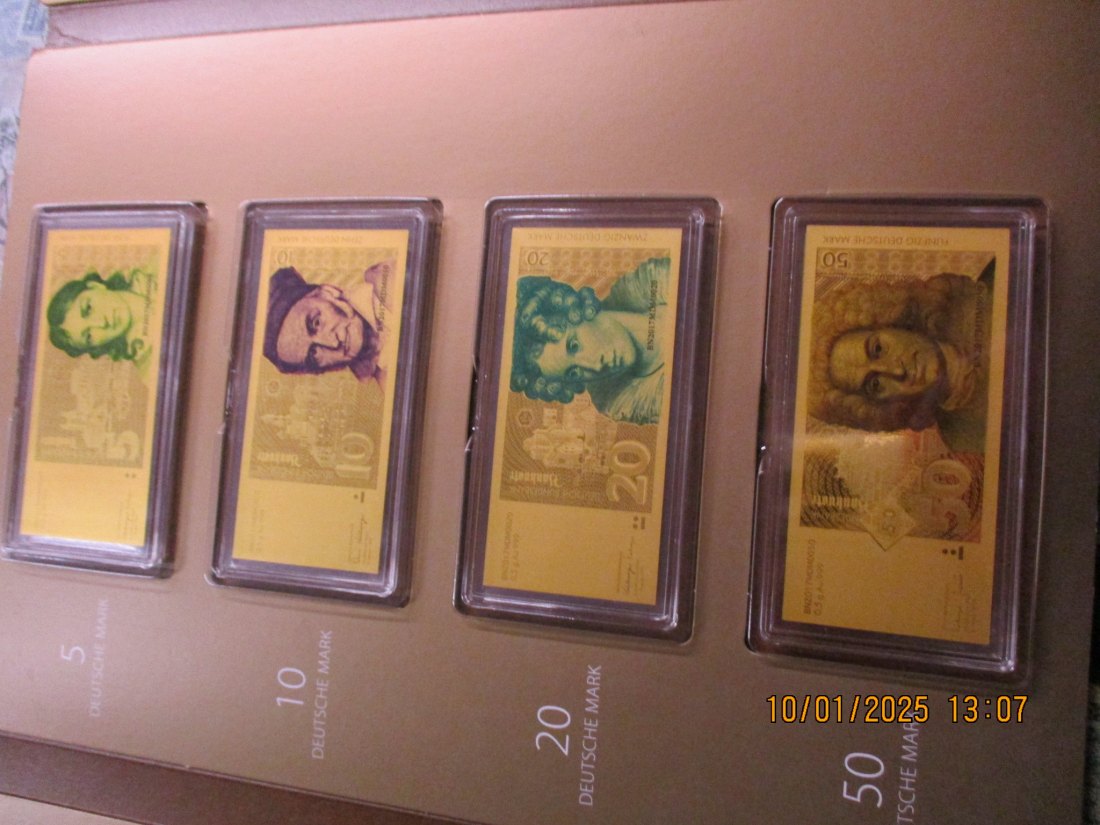  Die DM - Mark Banknoten in Reinstem Gold 999er Gold Gewicht 4g - 1100005   