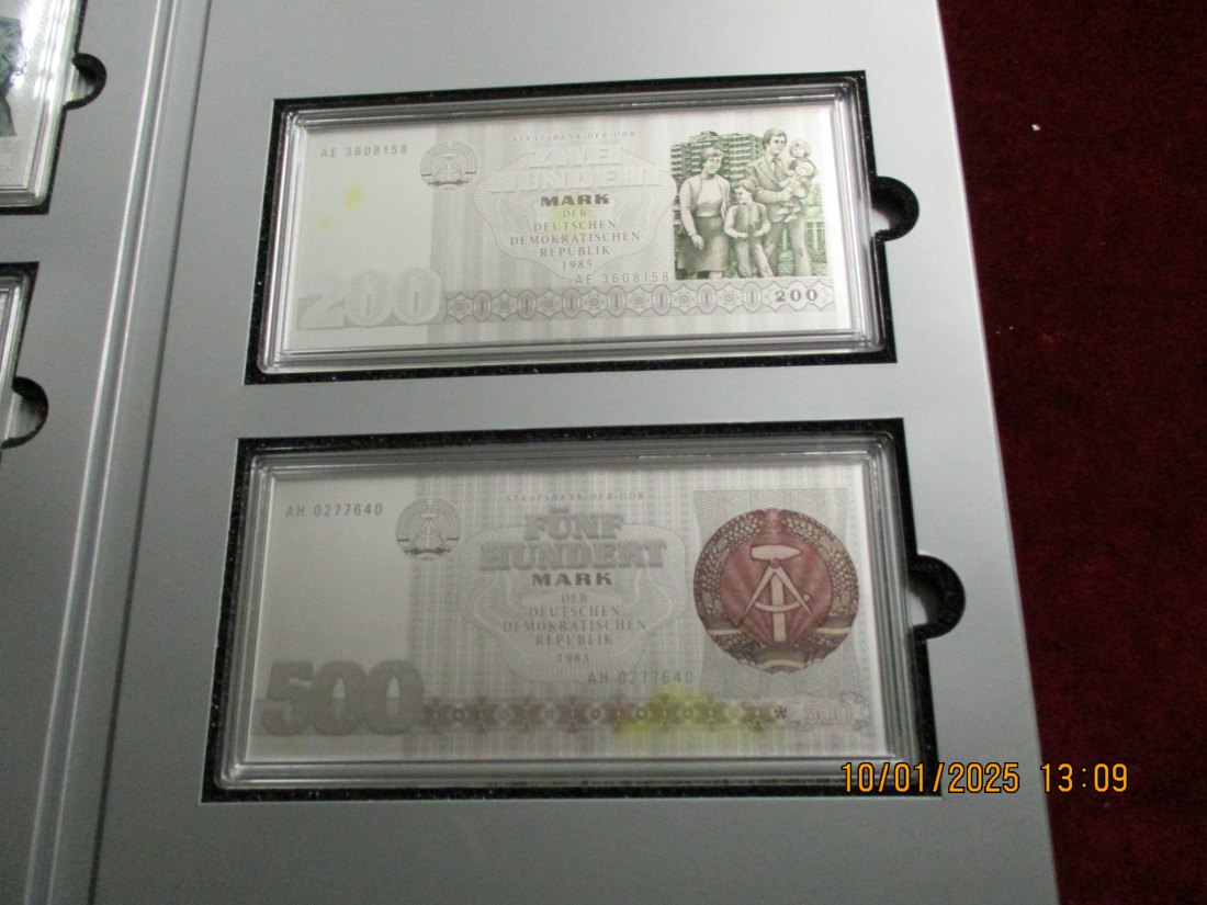  DDR - Mark Banknotensatz 999er Silber Gewicht 21g - 1100005   