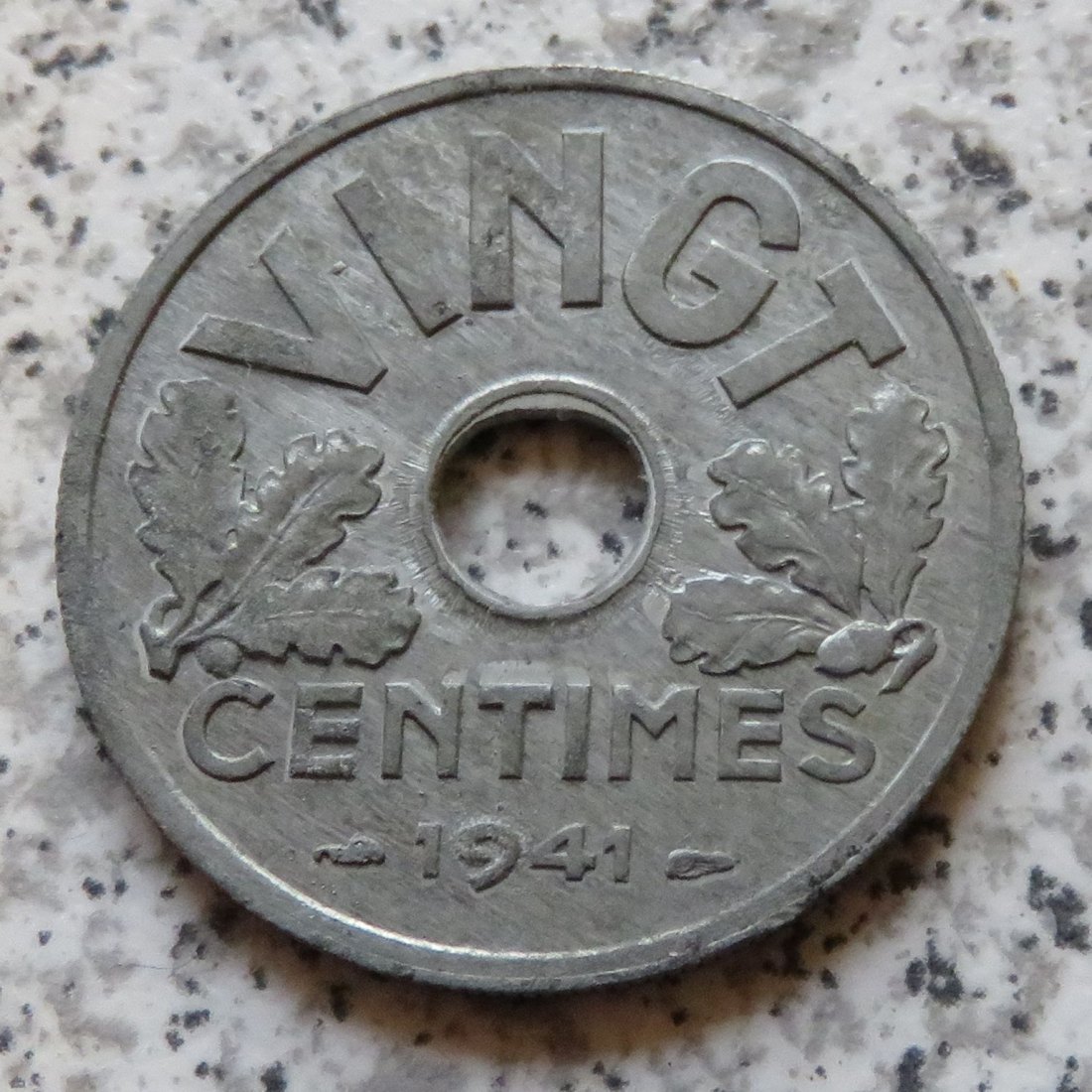  Frankreich 20 Centimes 1941, KM 899, Erhaltung   