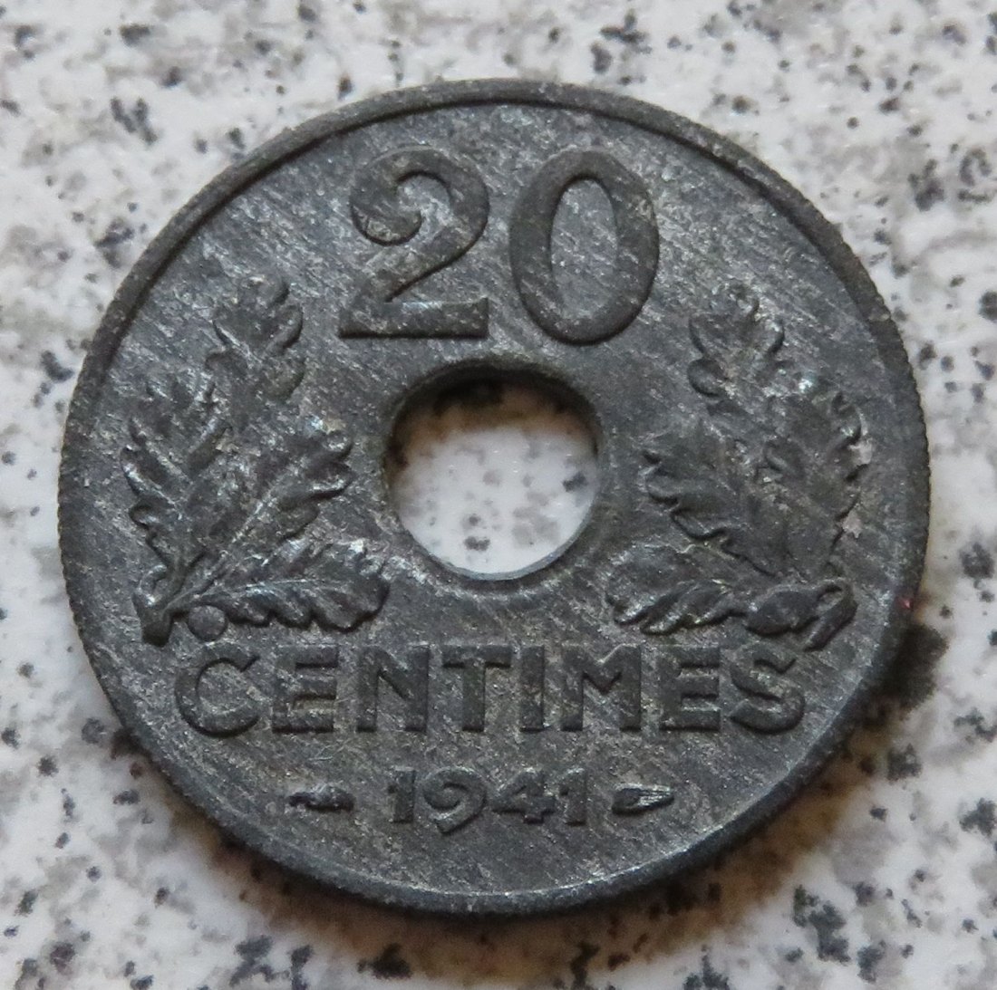  Frankreich 20 Centimes 1941, KM 900.1, Erhaltung   