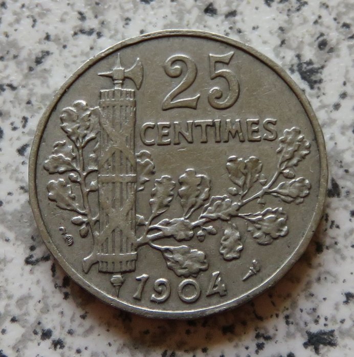  Frankreich 25 Centimes 1904   