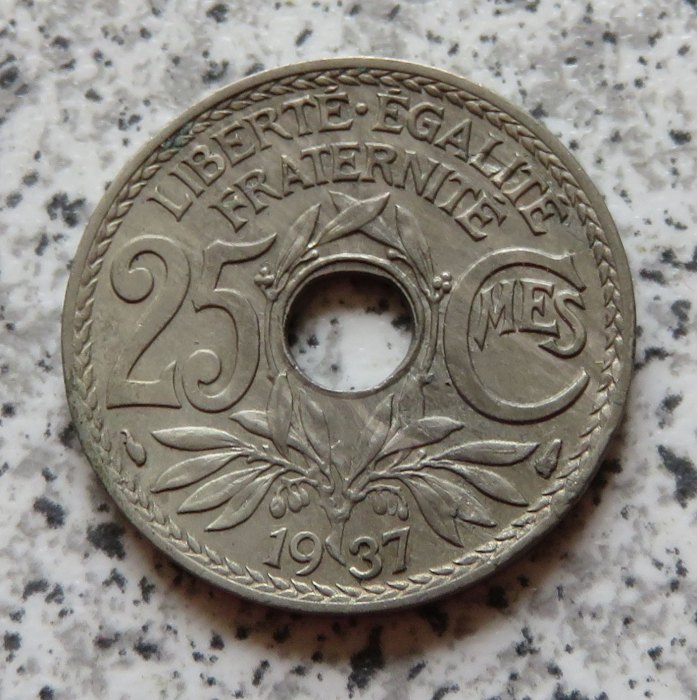  Frankreich 25 Centimes 1937   