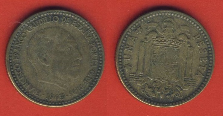  Spanien 1 Peseta 1963 (*66)   