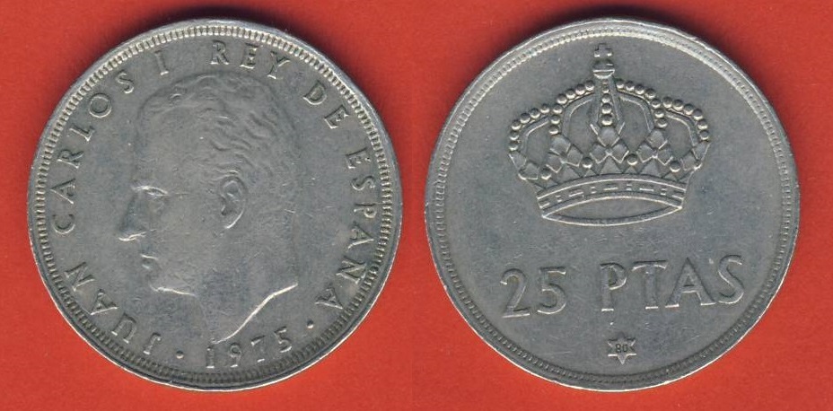  Spanien 25 Pesetas 1975 (*80)   