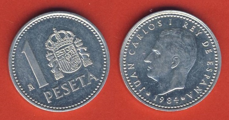  Spanien 1 Peseta 1984   