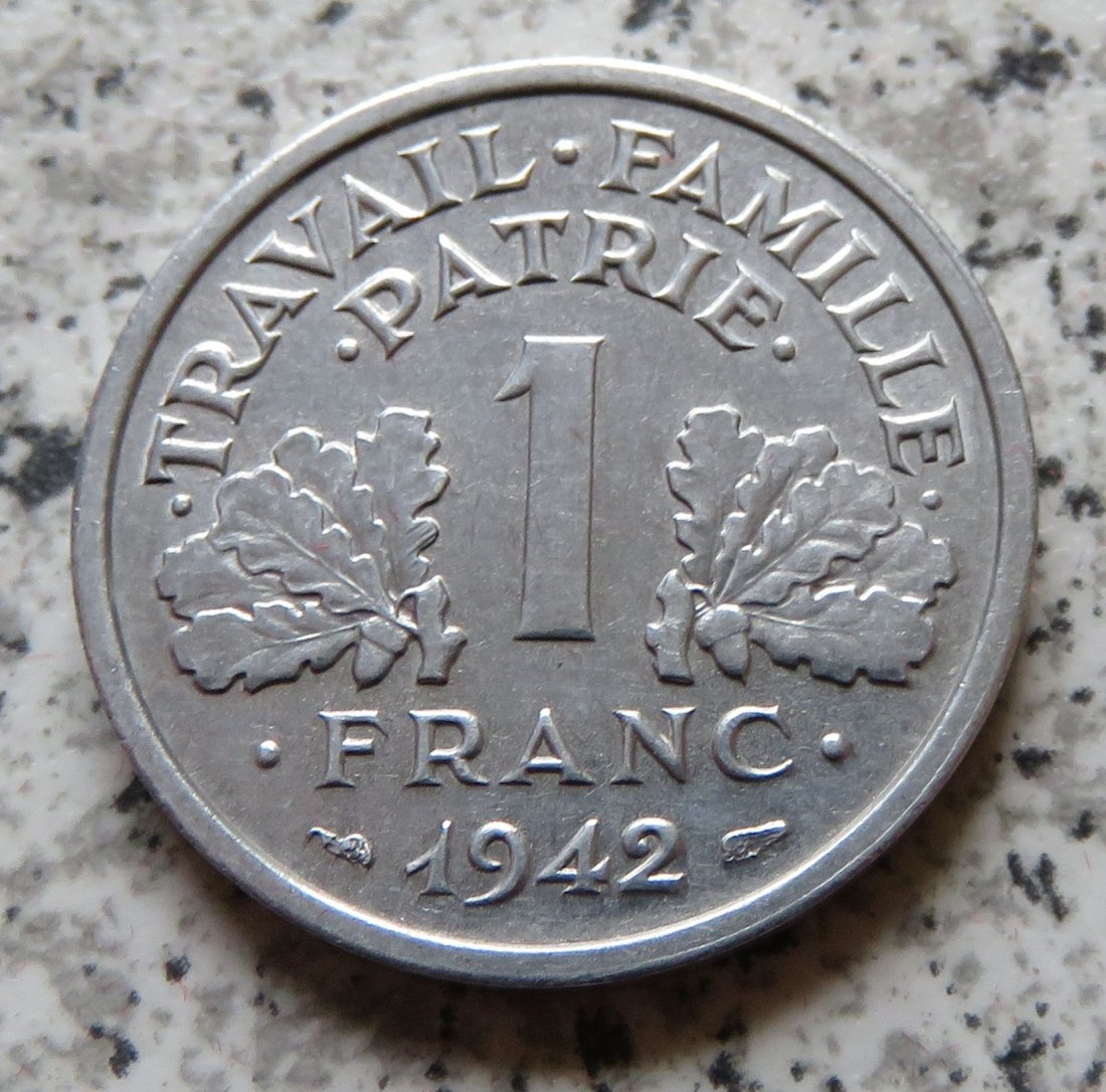  Frankreich 1 Franc 1942   