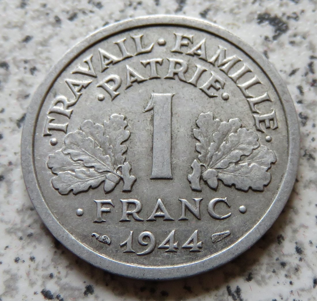  Frankreich 1 Franc 1944 B   