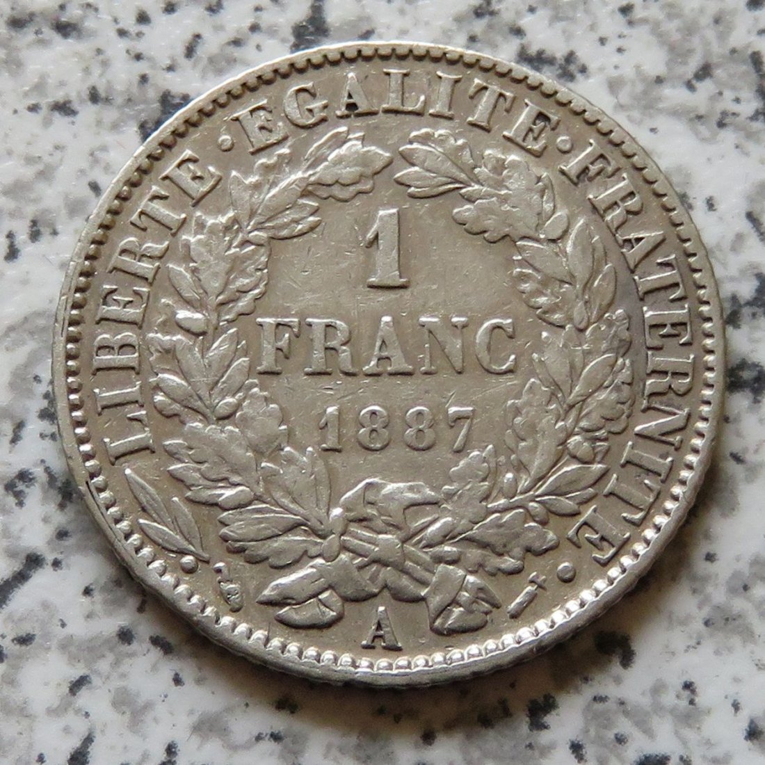  Frankreich 1 Franc 1887 A, besser   