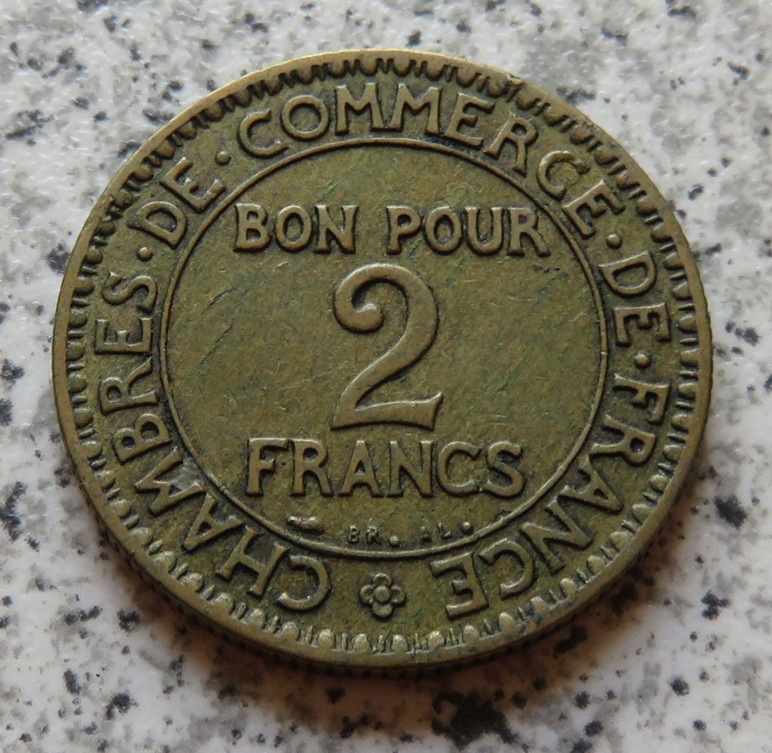  Frankreich 2 Francs 1926, besserer Jahrgang   