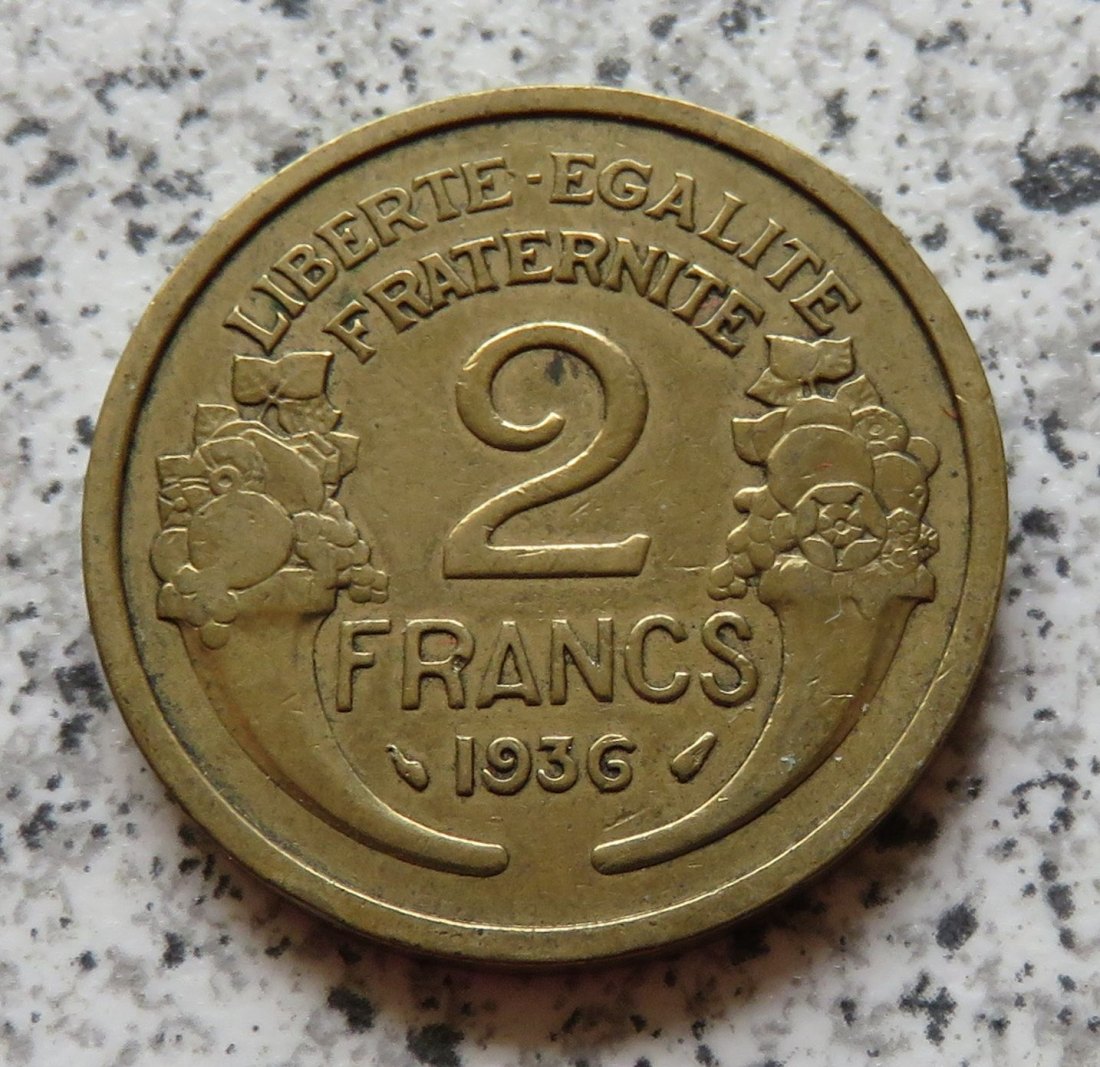  Frankreich 2 Francs 1936   