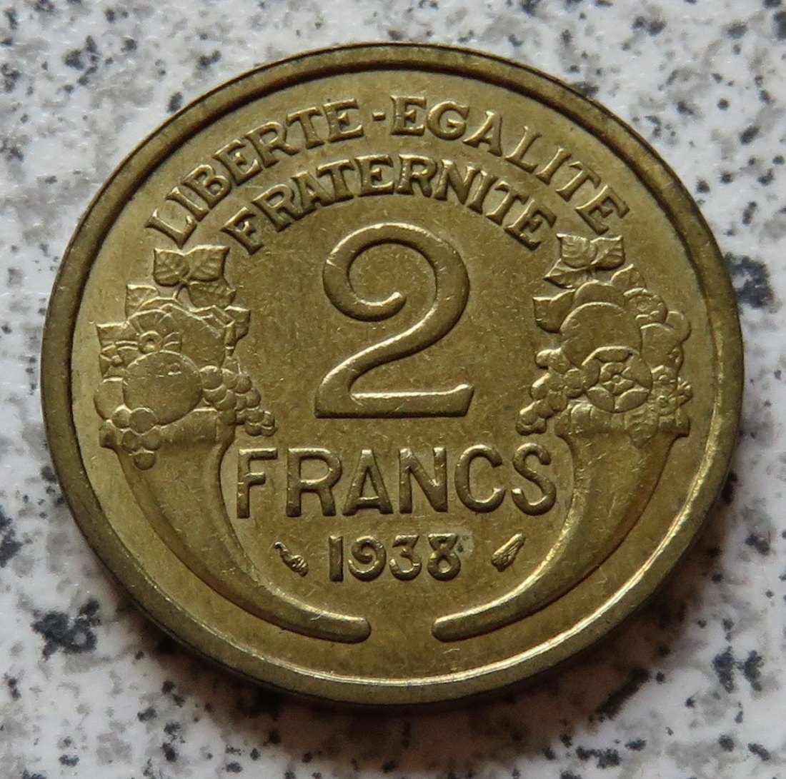  Frankreich 2 Francs 1938   