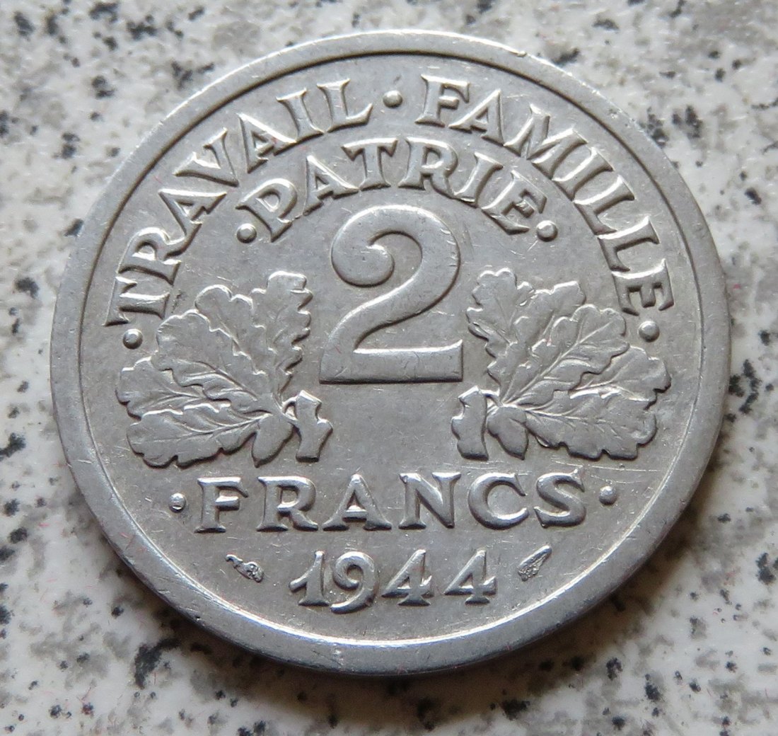  Frankreich 2 Francs 1944 B   