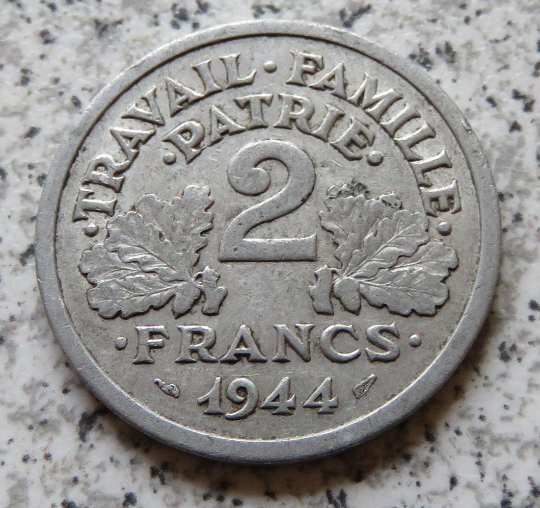  Frankreich 2 Francs 1944 B   