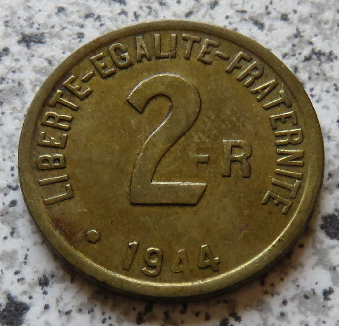  Frankreich 2 Francs 1944   