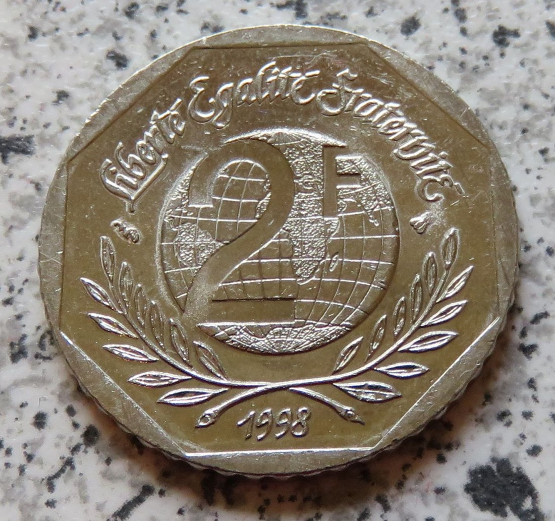  Frankreich 2 Francs 1998   