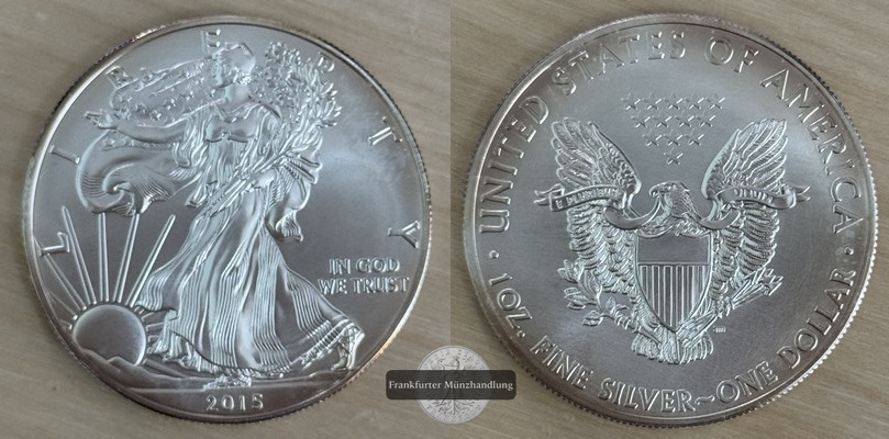  USA, 1 Dollar   2015  Walking Liberty     FM-Frankfurt Feinsilber: 31g   