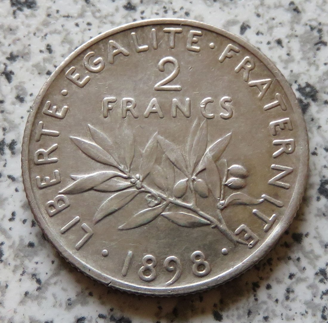  Frankreich 2 Francs 1898   