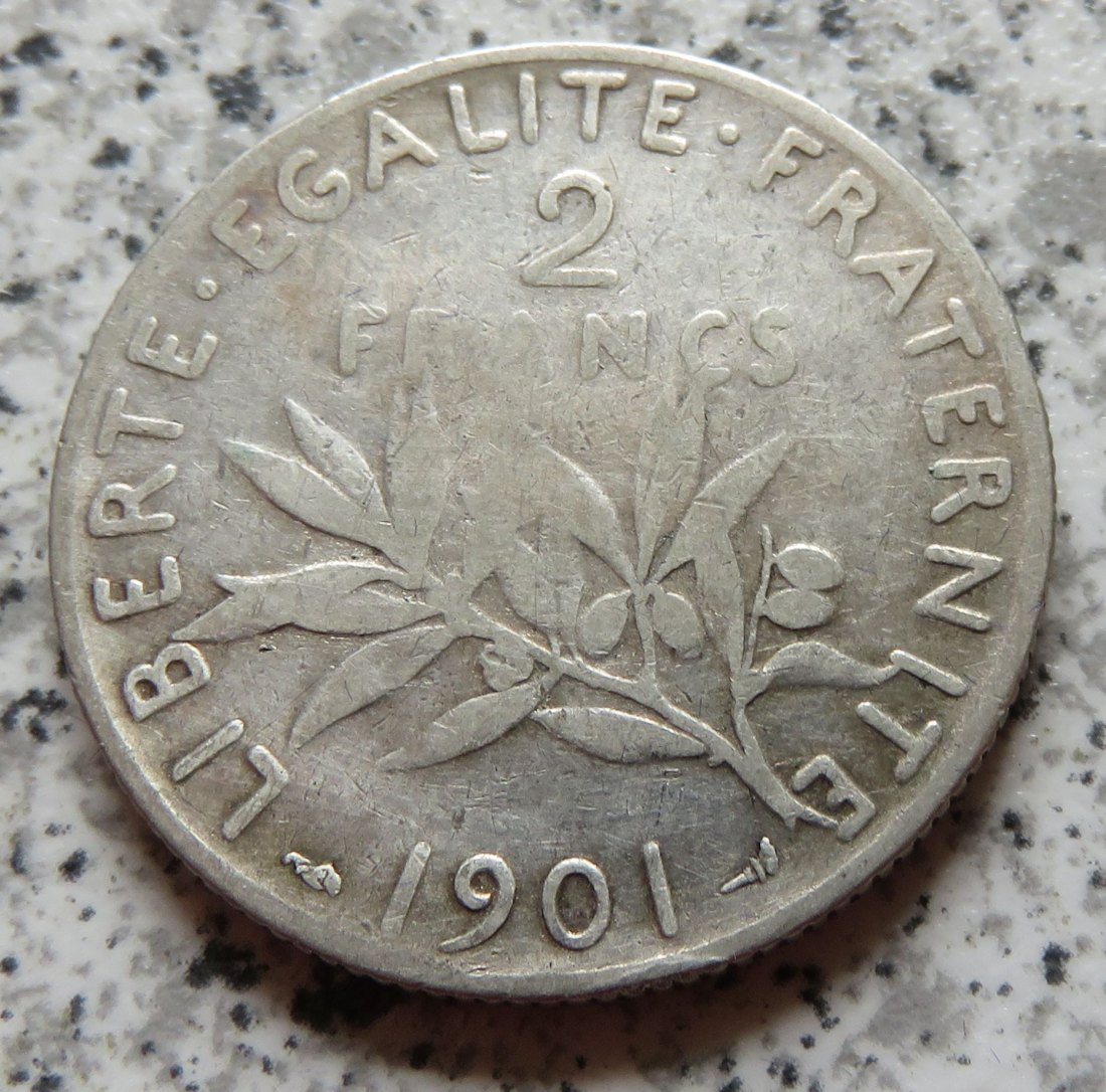  Frankreich 2 Francs 1901   