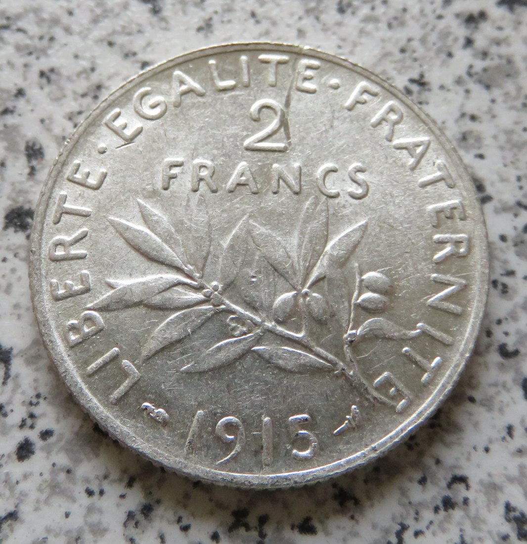  Frankreich 2 Francs 1915   