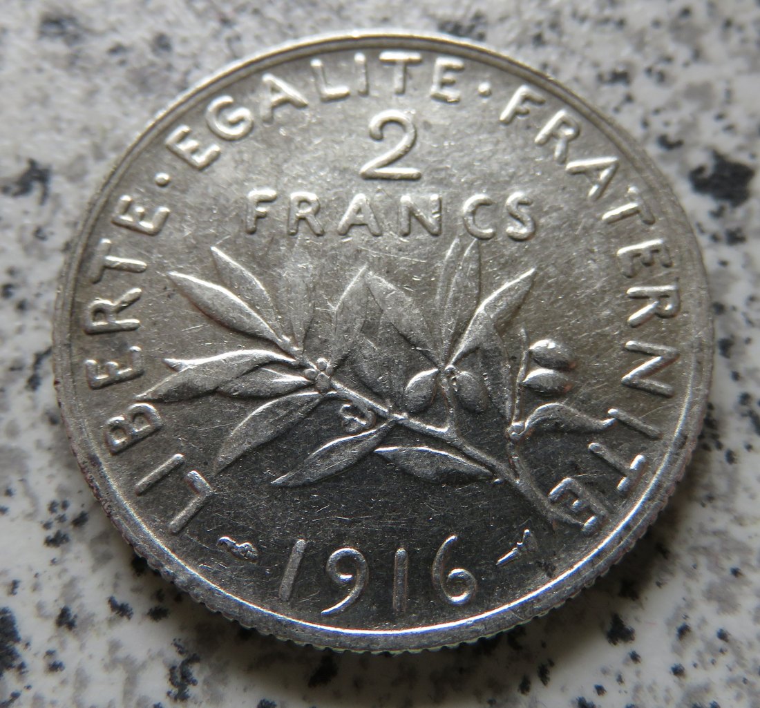  Frankreich 2 Francs 1916   