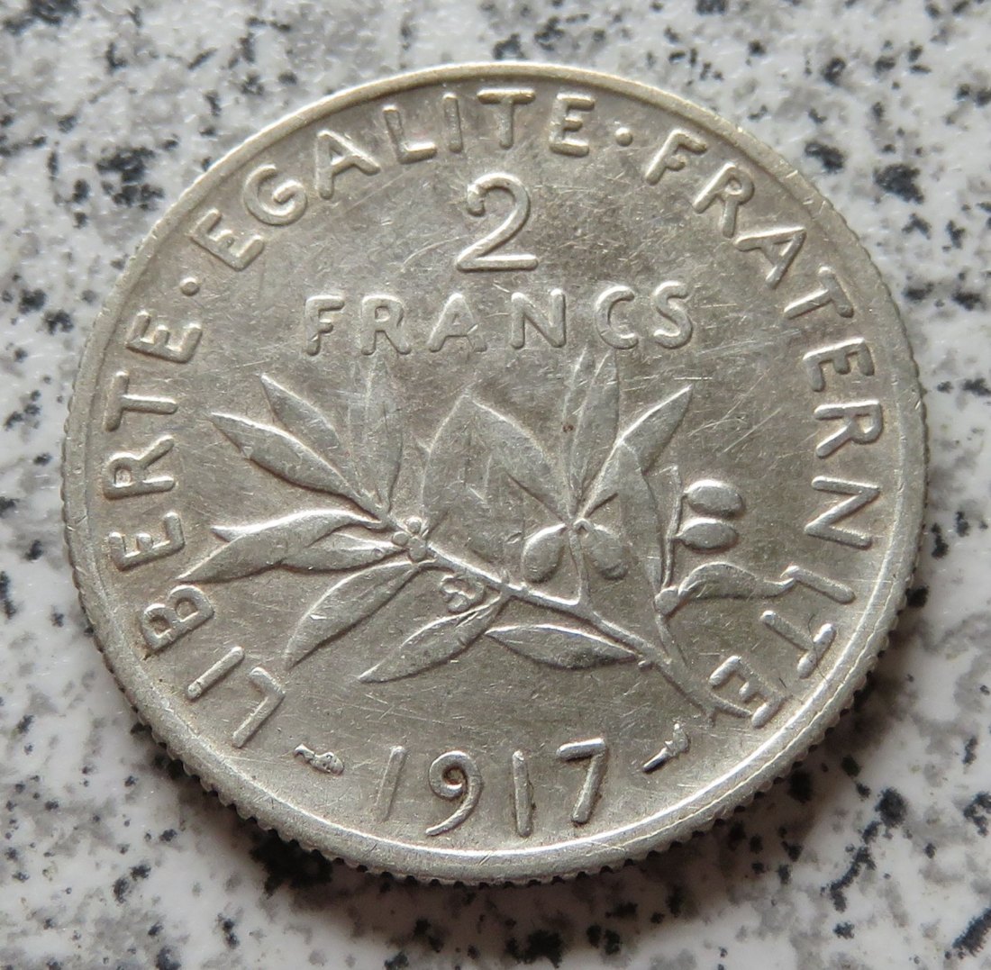  Frankreich 2 Francs 1917   