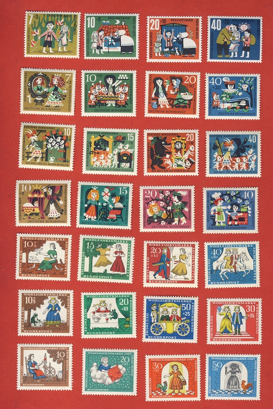  Bund 1961,62,63,64,65,66 + 1967 alle Märchen kompl Postfrisch   