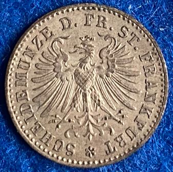  Stadt Frankfurt, 1863, 1 Kreuzer, AKS 28, *18   