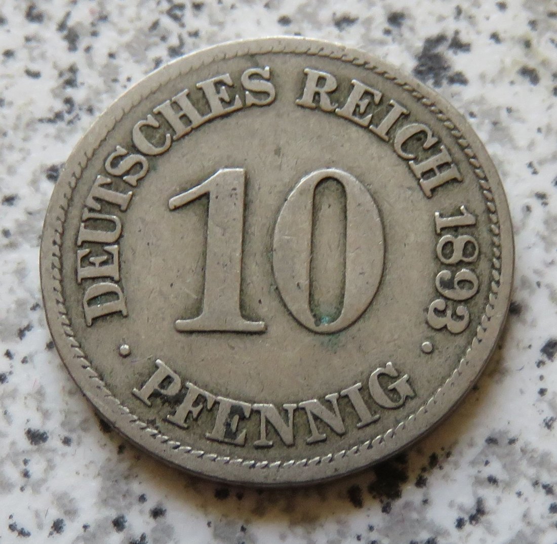  Kaiserreich 10 Pfennig 1893 E   