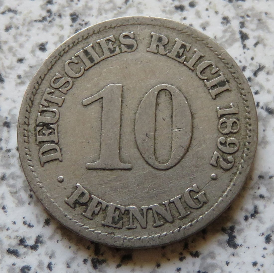  Kaiserreich 10 Pfennig 1892 E   