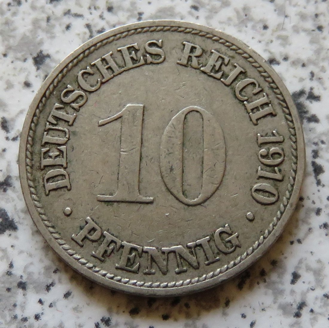  Kaiserreich 10 Pfennig 1910 G   