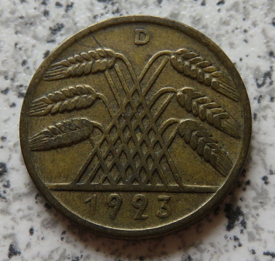  Weimarer Republik 10 Rentenpfennig 1923 D   