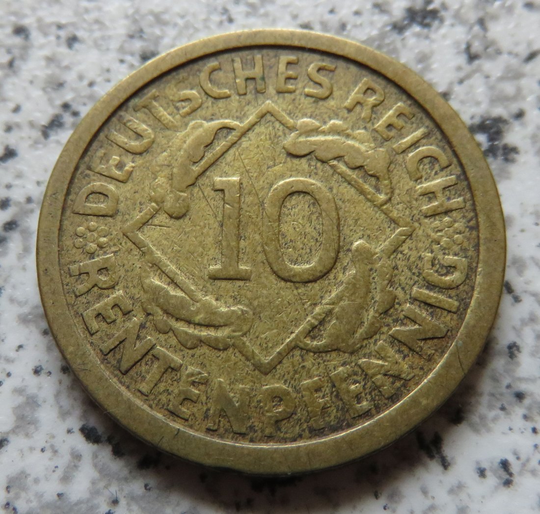  Weimarer Republik 10 Rentenpfennig 1923 G   