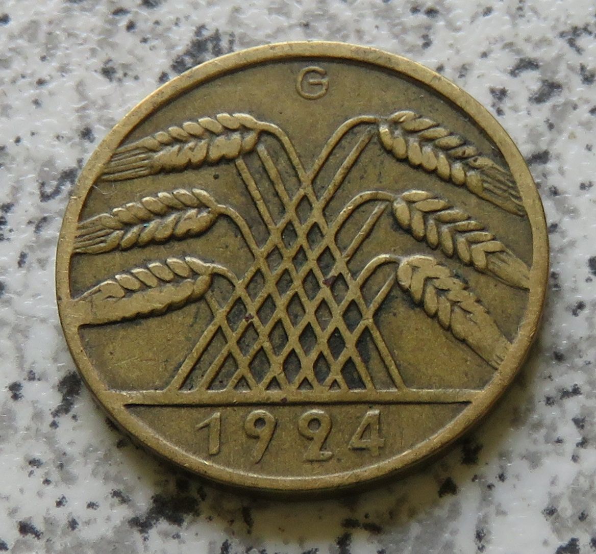  Weimarer Republik 10 Rentenpfennig 1924 G   