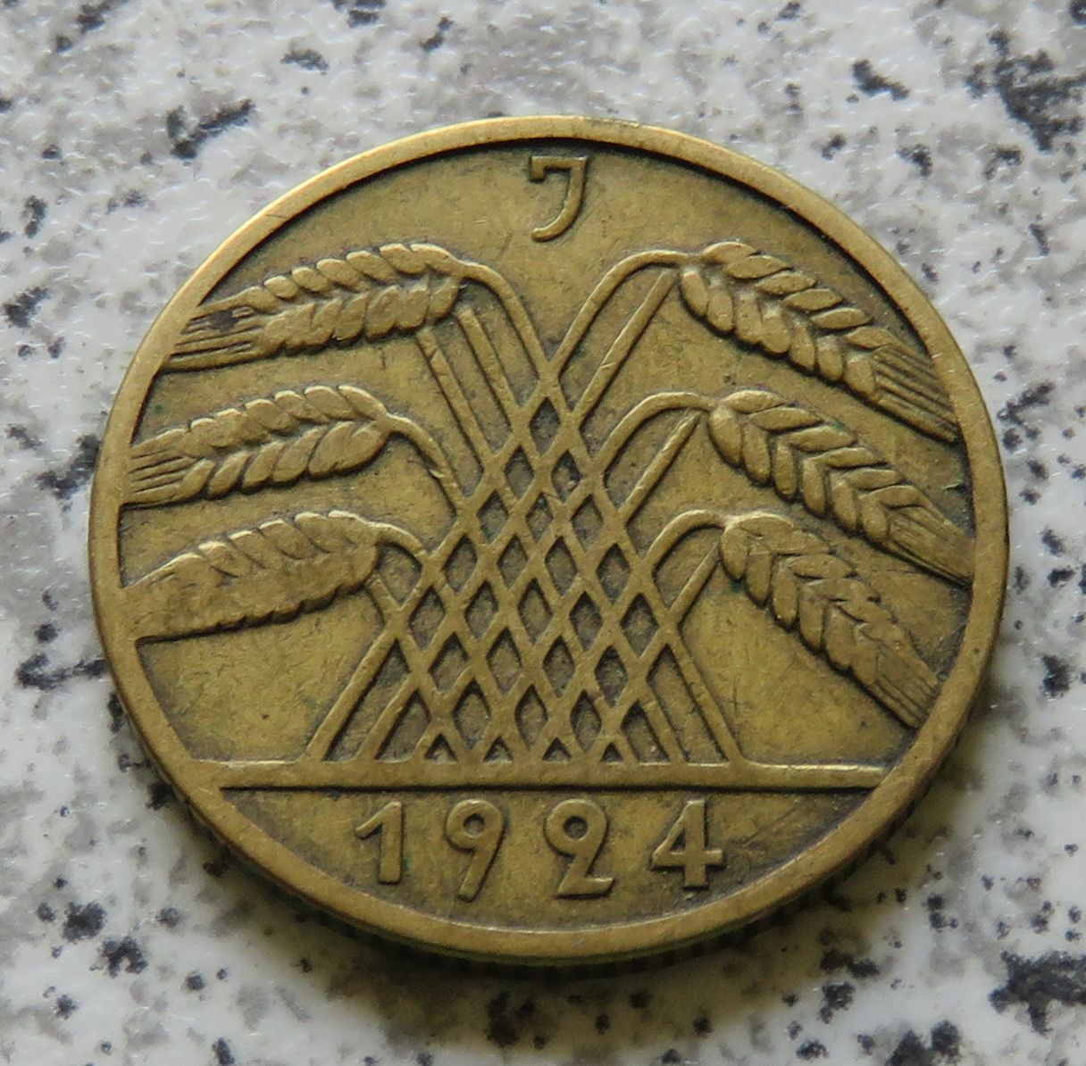  Weimarer Republik 10 Rentenpfennig 1924 J   