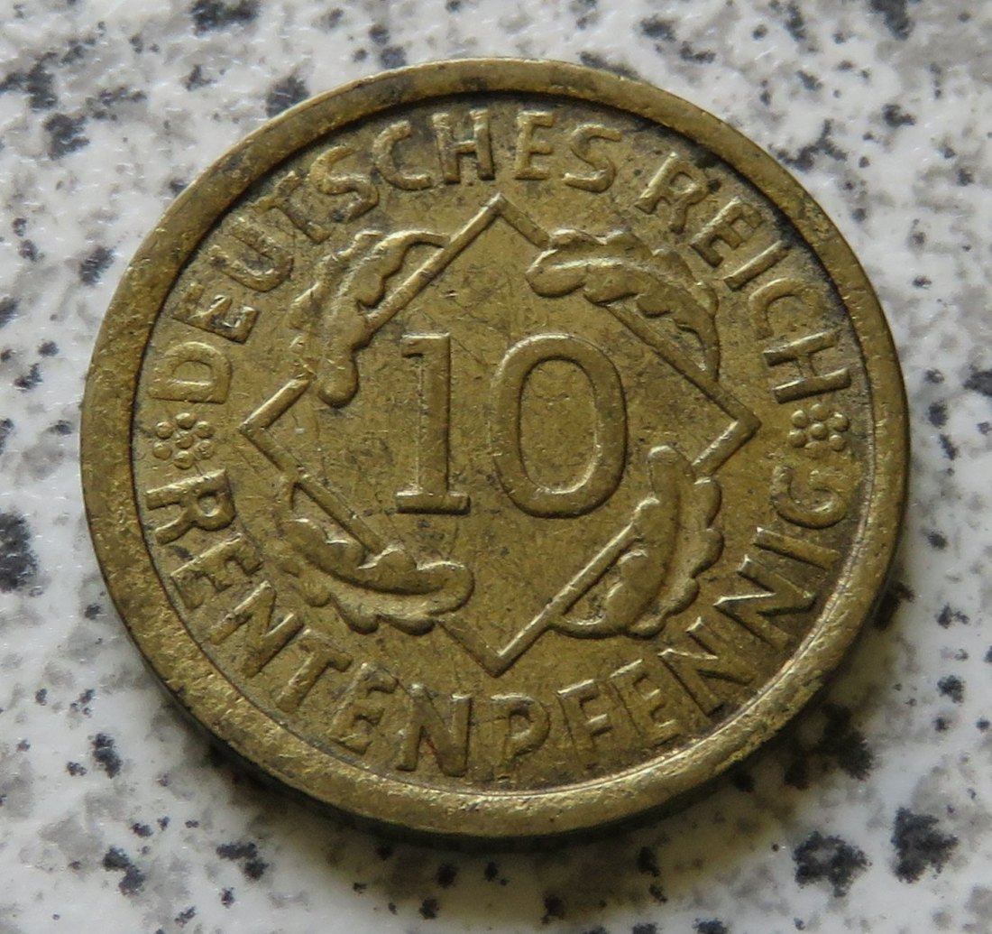  Weimarer Republik 10 Rentenpfennig 1924 J   