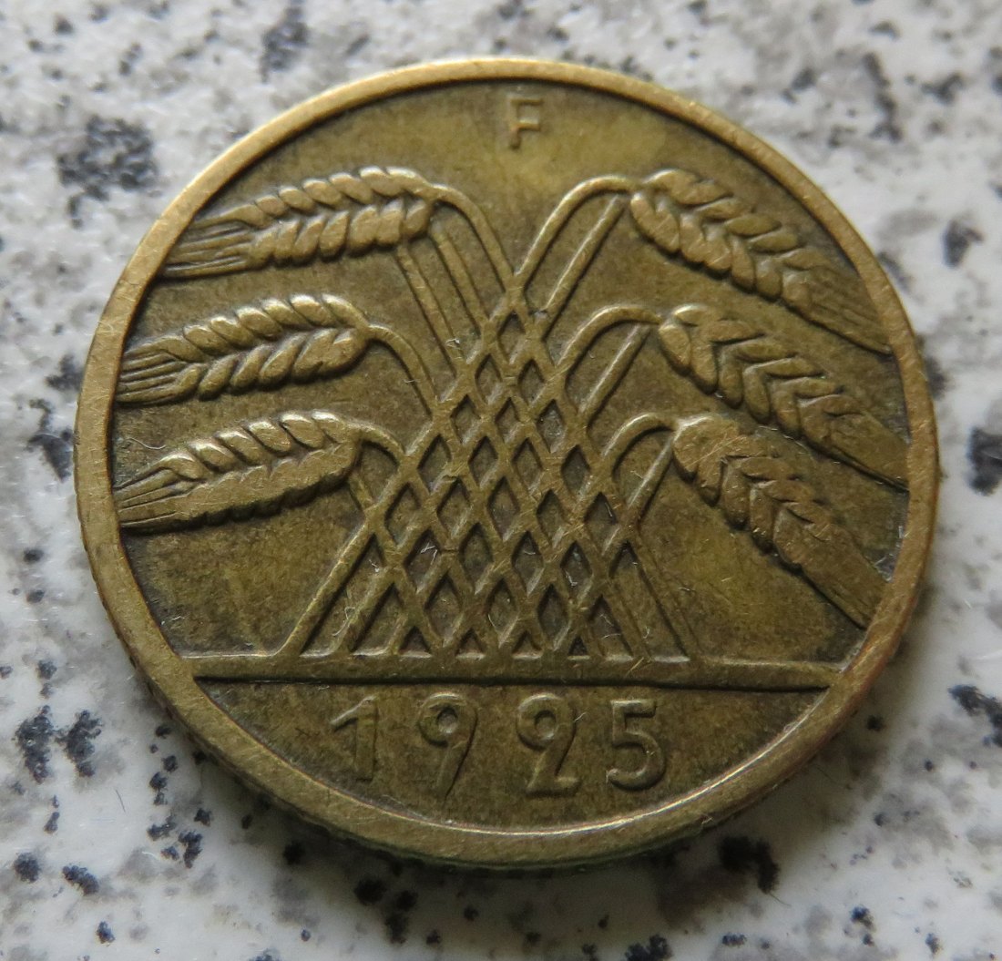  Weimarer Republik 10 Reichspfennig 1925 F   